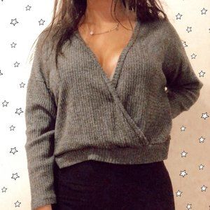 ‼️SOLD‼️Forever 21 Gray Knit V-Neck